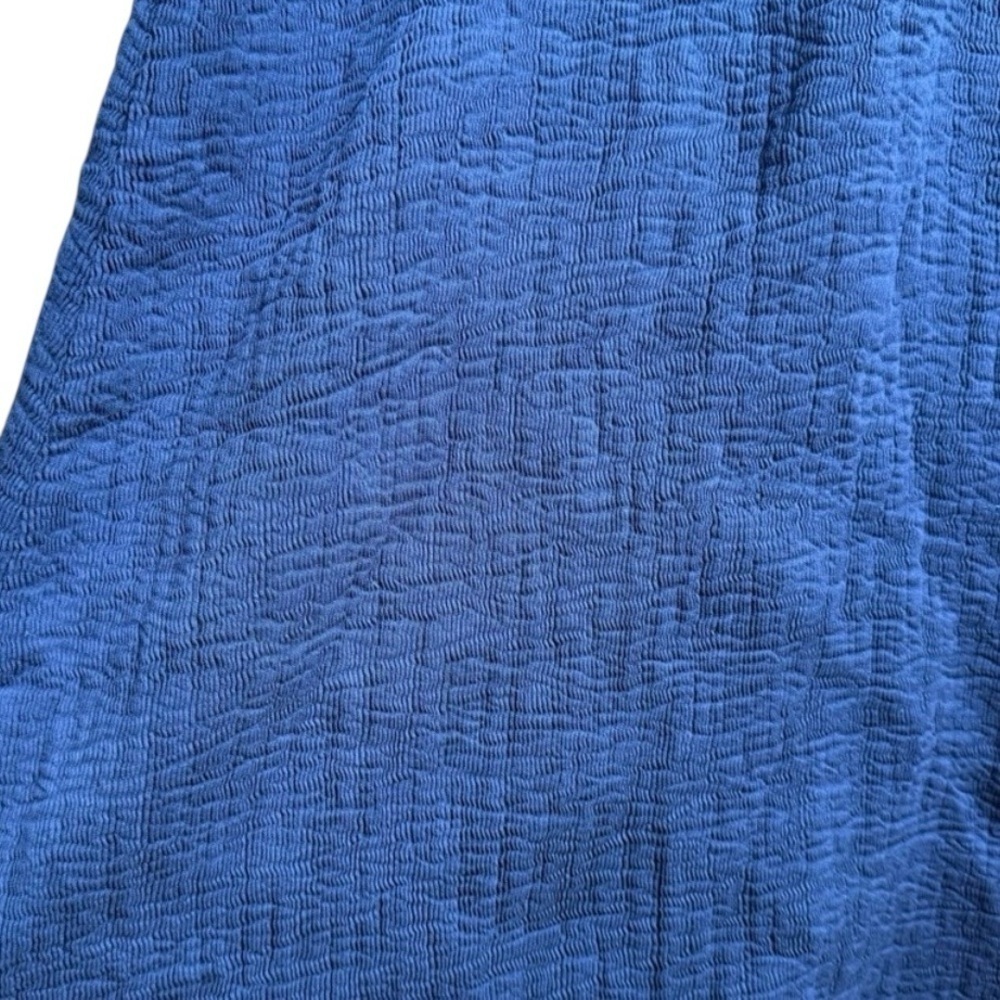 Rebecca Midi Blue Textured Knee Length A-Line Skirt Teen Girls Size 20 - Picture 4 of 6
